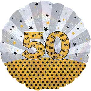 17" Age Related 50 Dazzeloon Balloon