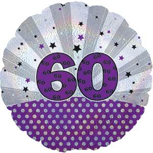 17" Age Related 60 Dazzeloon Balloon