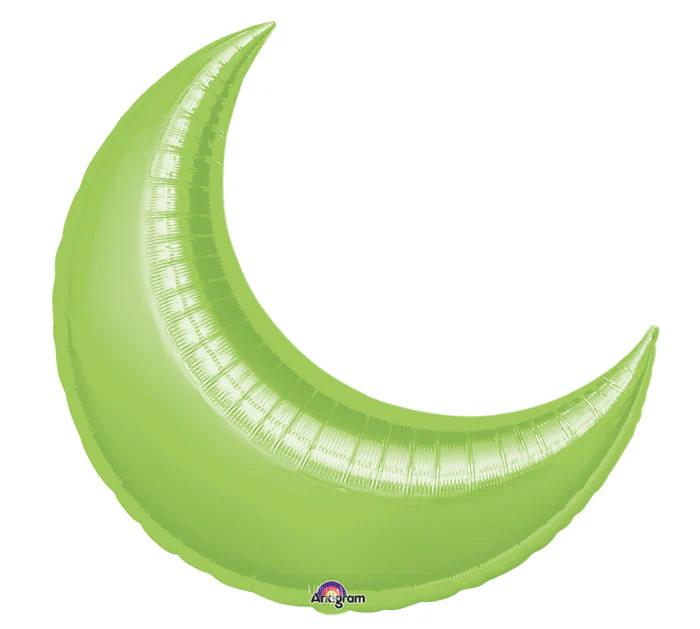 17" Airfill Only (Sticks Sold Separately) Mini Lime Crescent Balloon