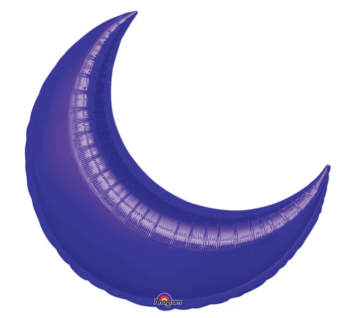 17" Airfill Only (Sticks Sold Separately) Mini Purple Crescent Balloon