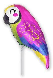 17" Airfill Only (Sticks Sold Separately) Parrot Mini Foil Balloon