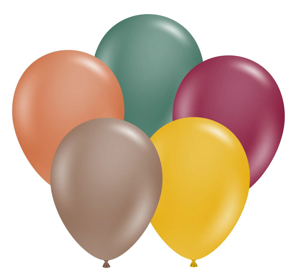 17" Autumn Assortment Tuftex Latex Balloons (50 Per Bag)