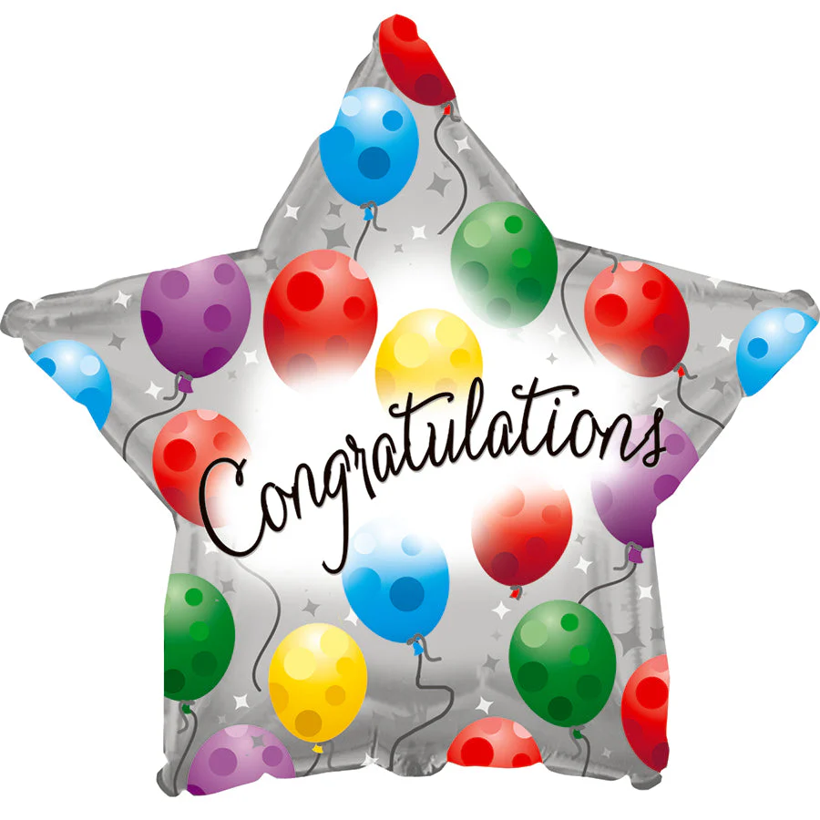 17" Congratulations Twinkling N Balloon