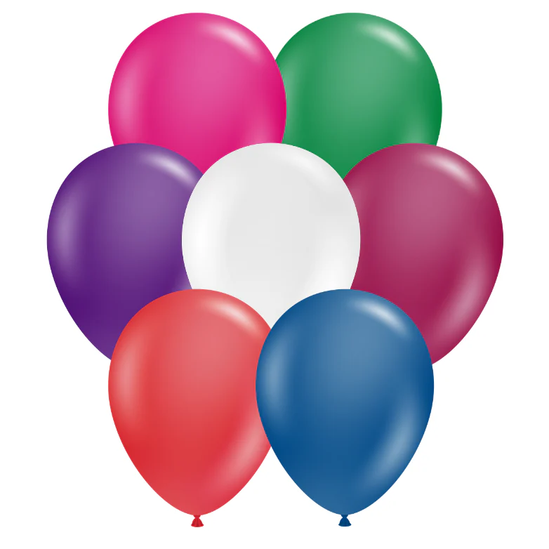 17" Crystal/Jewel Assorted Tuftex Latex Balloons (50 Per Bag)