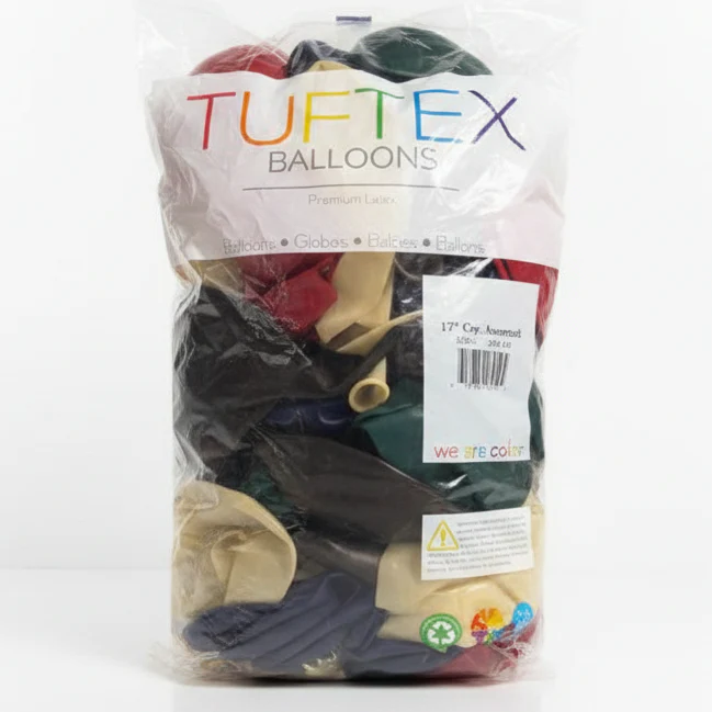 17" Crystal/Jewel Assorted Tuftex Latex Balloons (50 Per Bag) - Image 2