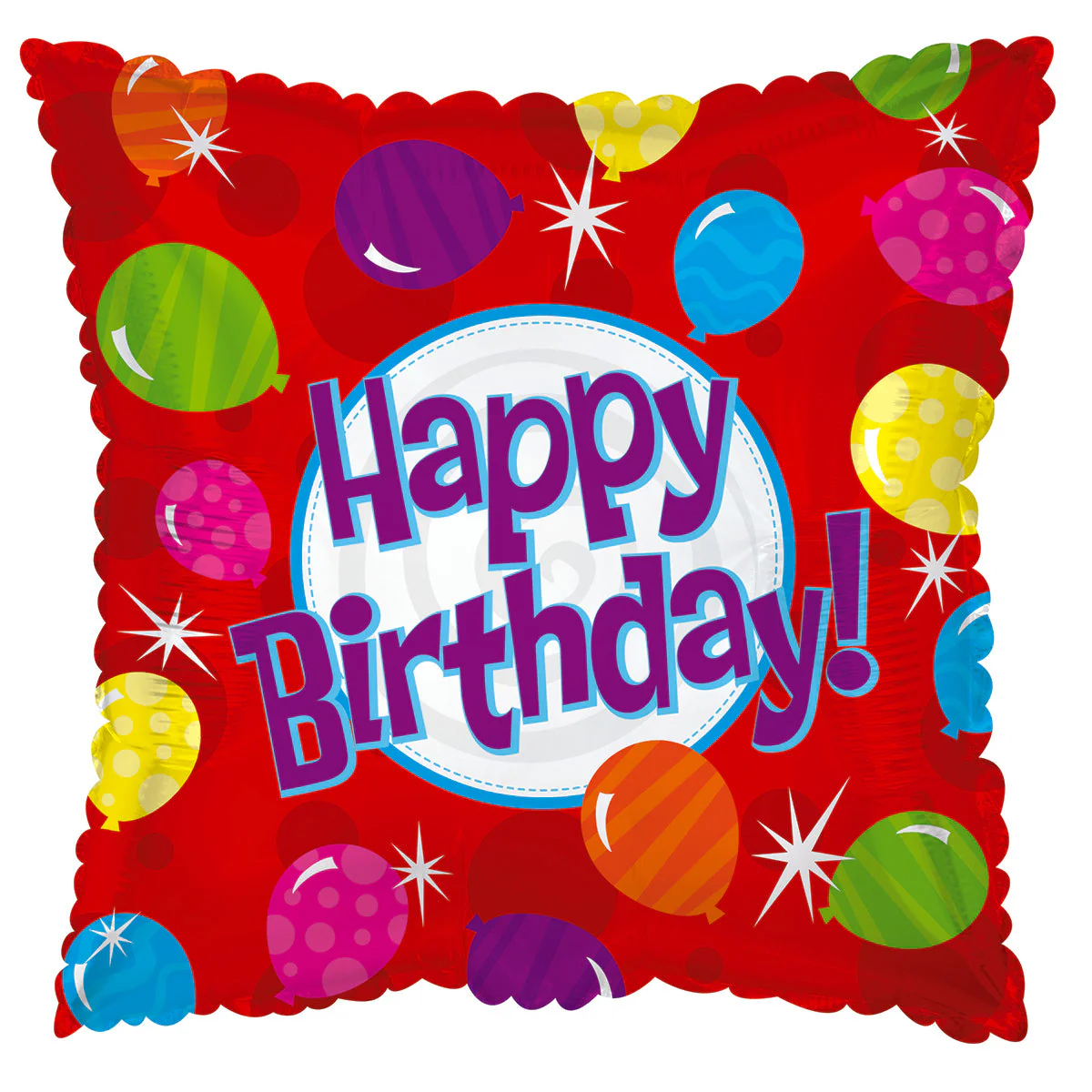 17" Happy Birthday Day Bright Balloons Balloon