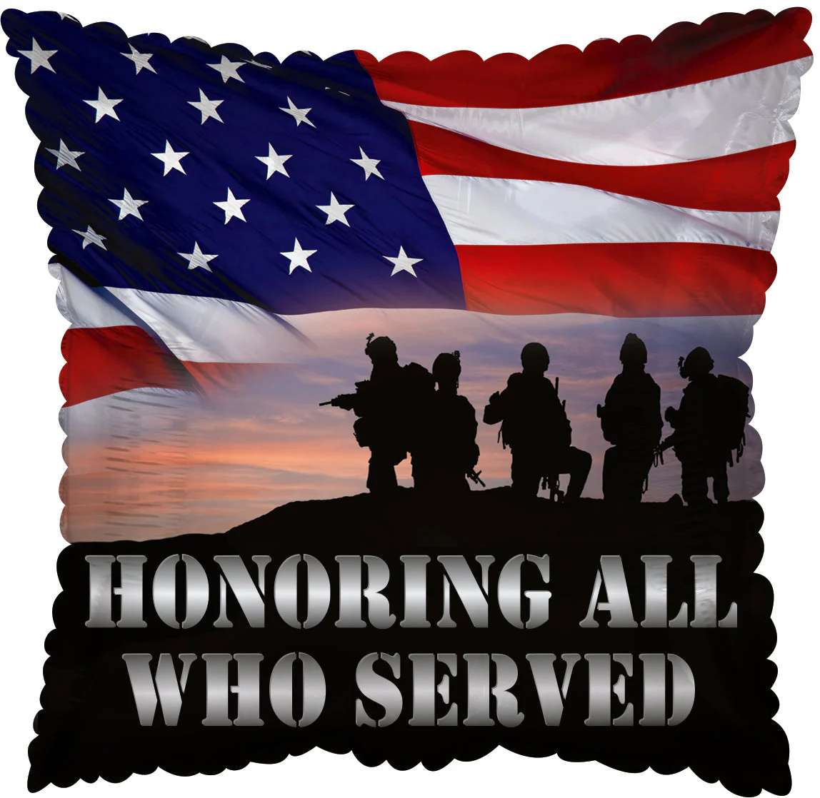 17" Patriotic USA Honoring All Who Served Balloon
