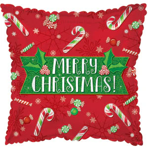 17" Merry Christmas Banner Foil Balloon