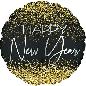 17" New Year Crazy Confetti Nl Foil Balloon