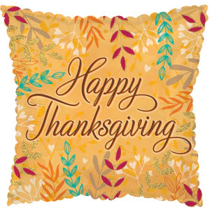 17" Thanksgiving Vines Foil Balloon