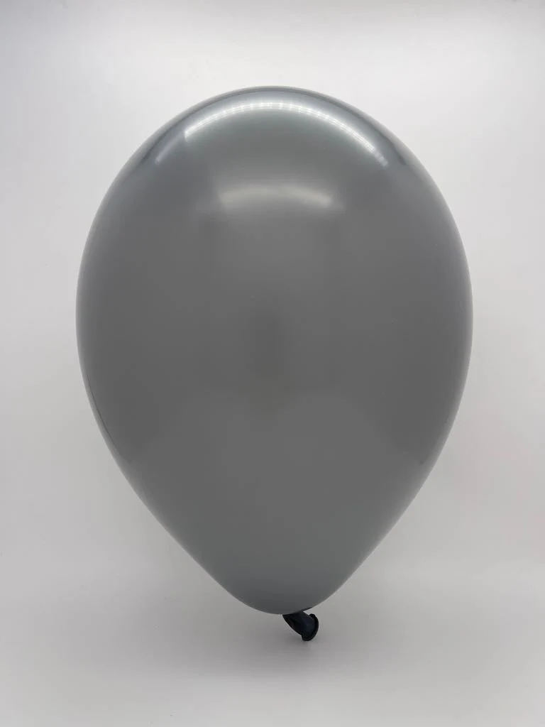 17 Inch Tuftex Latex Balloons Designer Balloons (50 Per Bag) Gray Smoke - Image 2