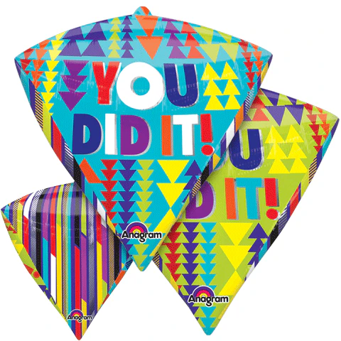 17" Ultrashape Diamondz You Did It Packaged Balloon
