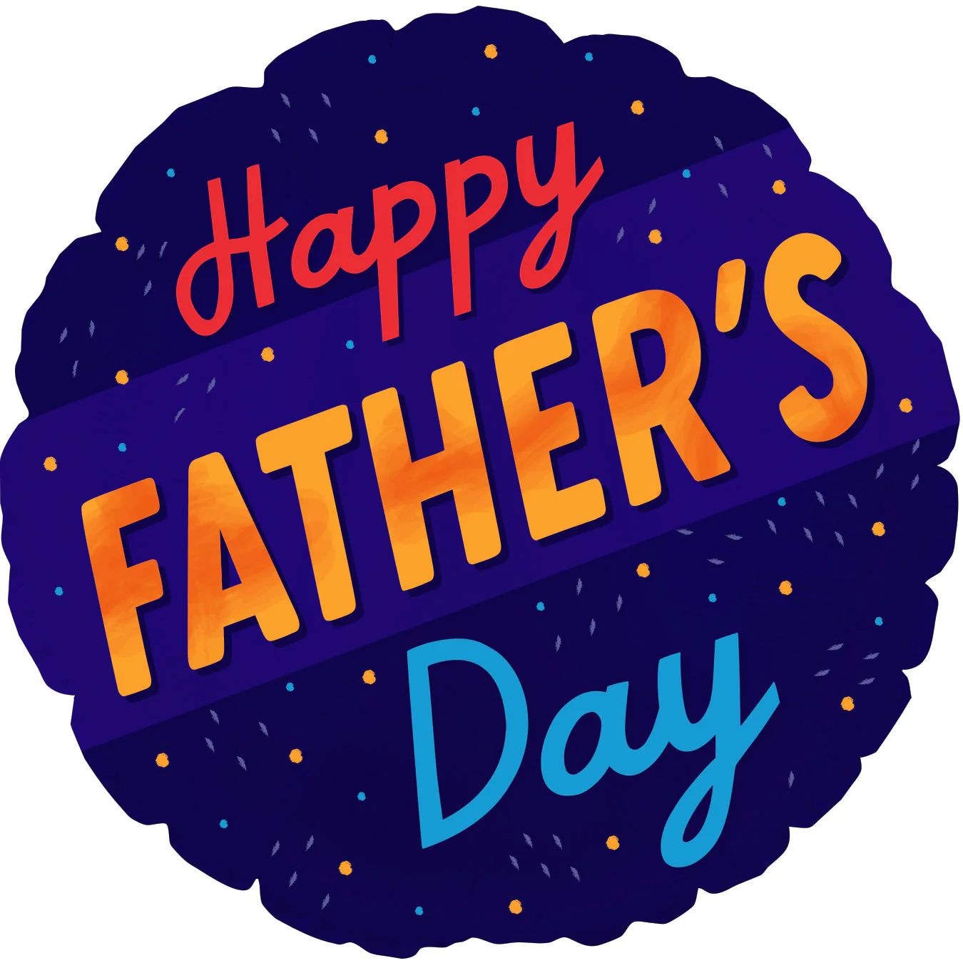 17" Father's Day Stripe Foil Balloon
