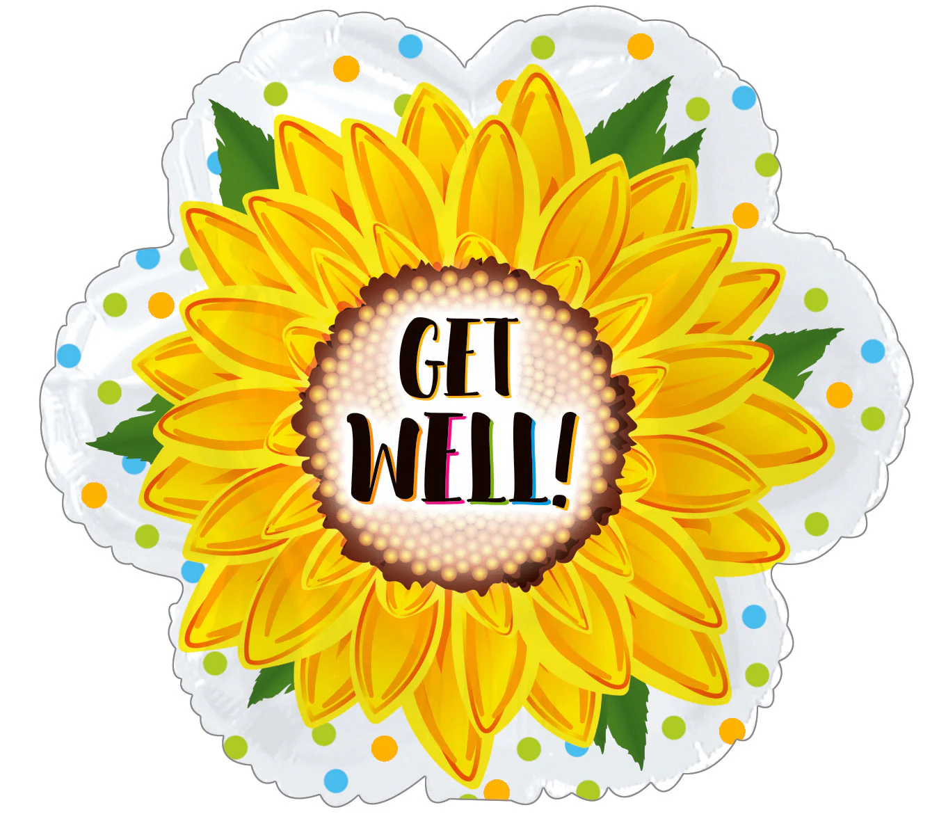 17" Get Well Sunflower Foil Balloon