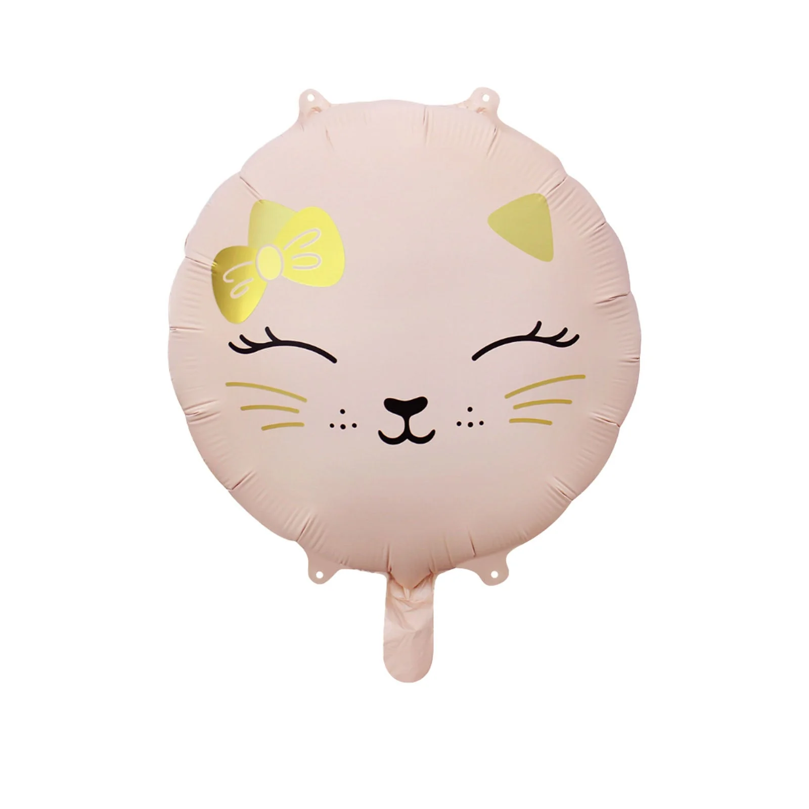 17" Matte Cat Head Round Foil Balloon Pink