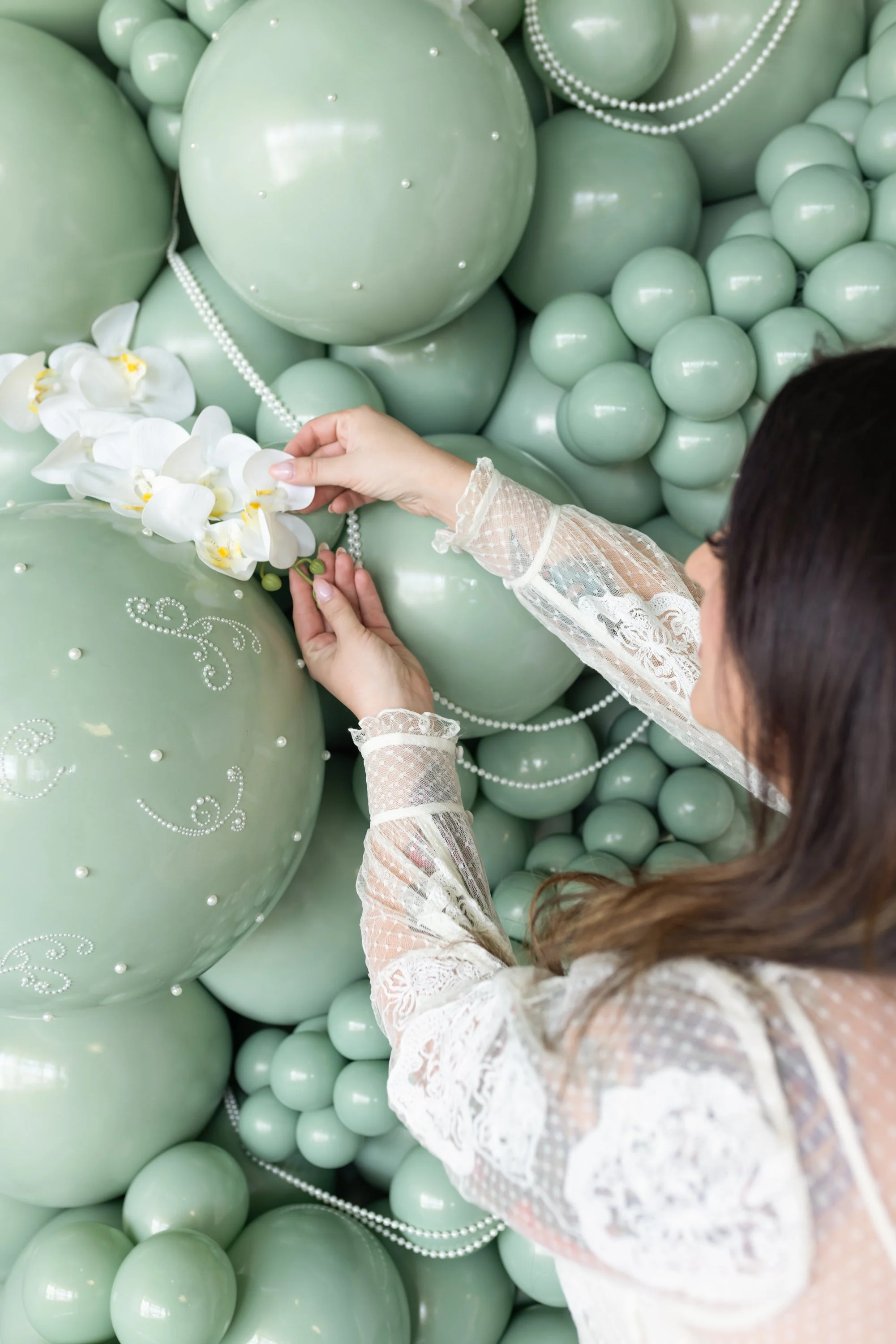17" Meadow Pearl Eucalyptus Tuftex Latex Balloons Designer Balloons (25 Per Bag) - Image 7