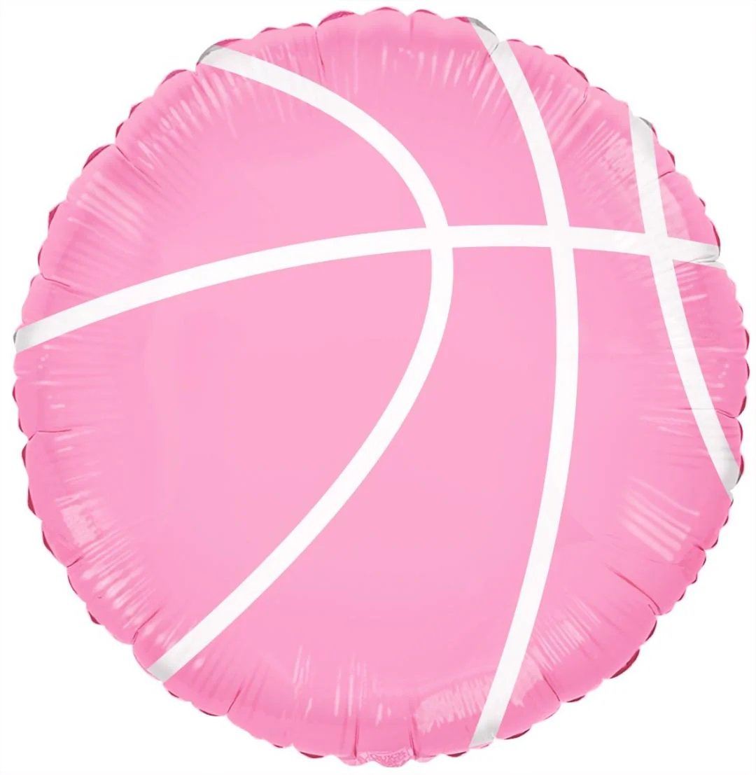18" Basketballer Pink Tuftex Brand Foil Balloon