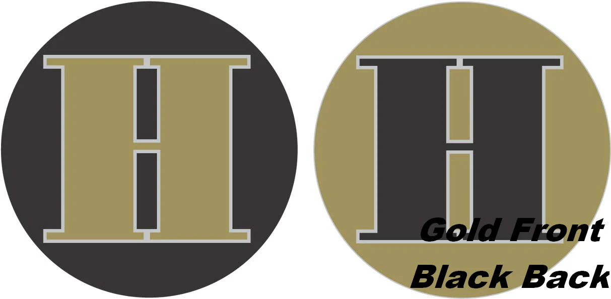 18" Classic Letter Balloon Letter "H" Gold/Black