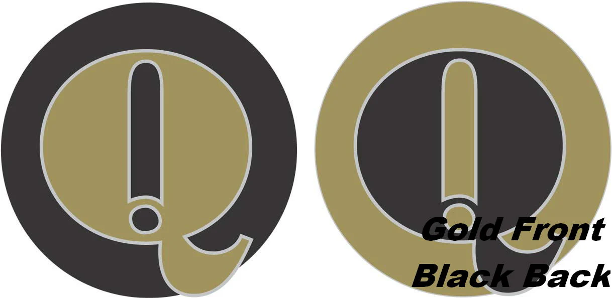 18" Classic Letter Balloon Letter "Q" Gold/Black