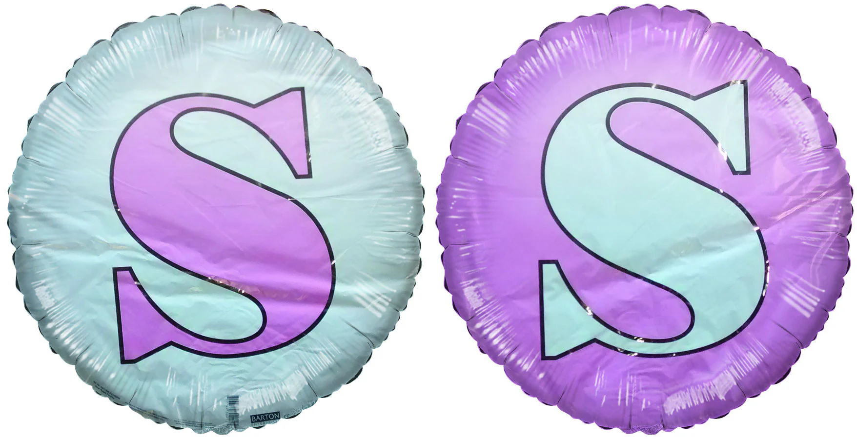 18" Classic Letter Balloon Letter "S" Pink/White