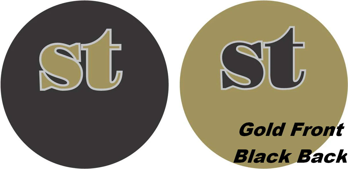 18" Classic Letter Balloon "st" Gold/Black