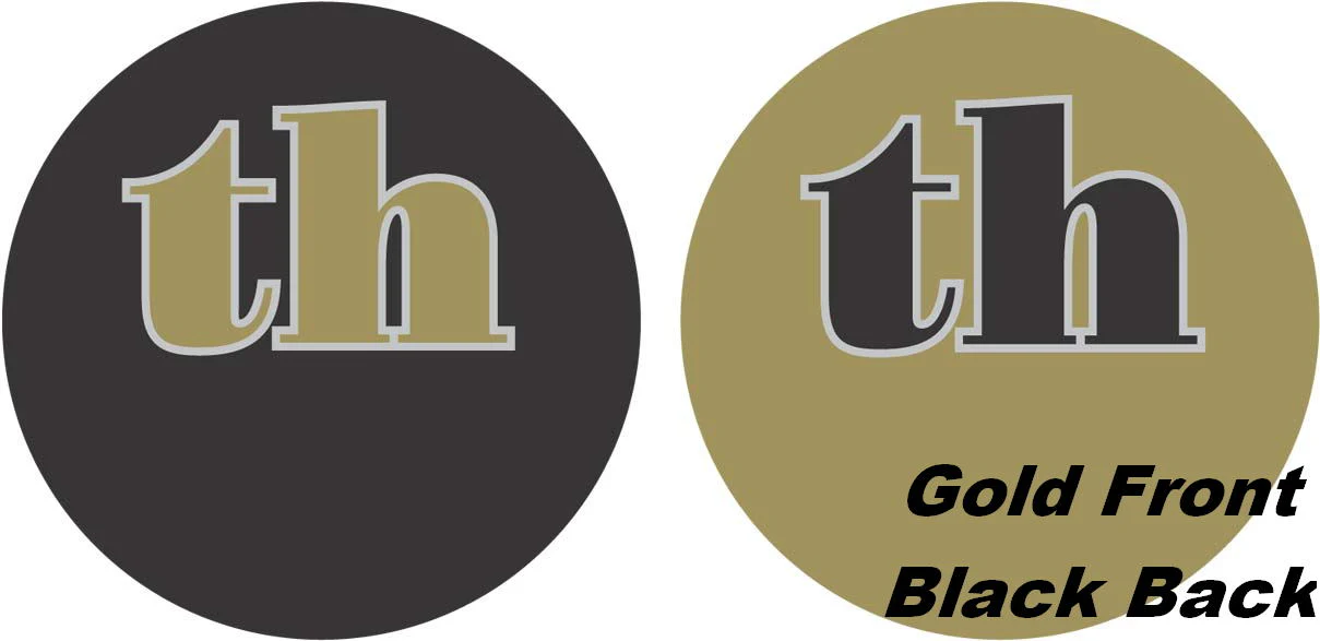 18" Classic Letter Balloon "th" Gold/Black