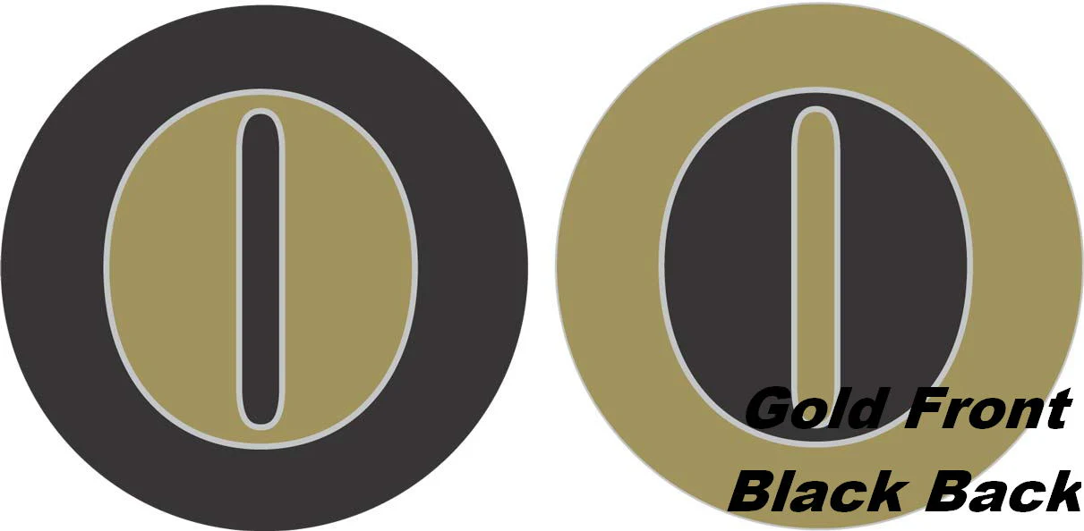 18" Classic Number "0" Gold/Black Balloon