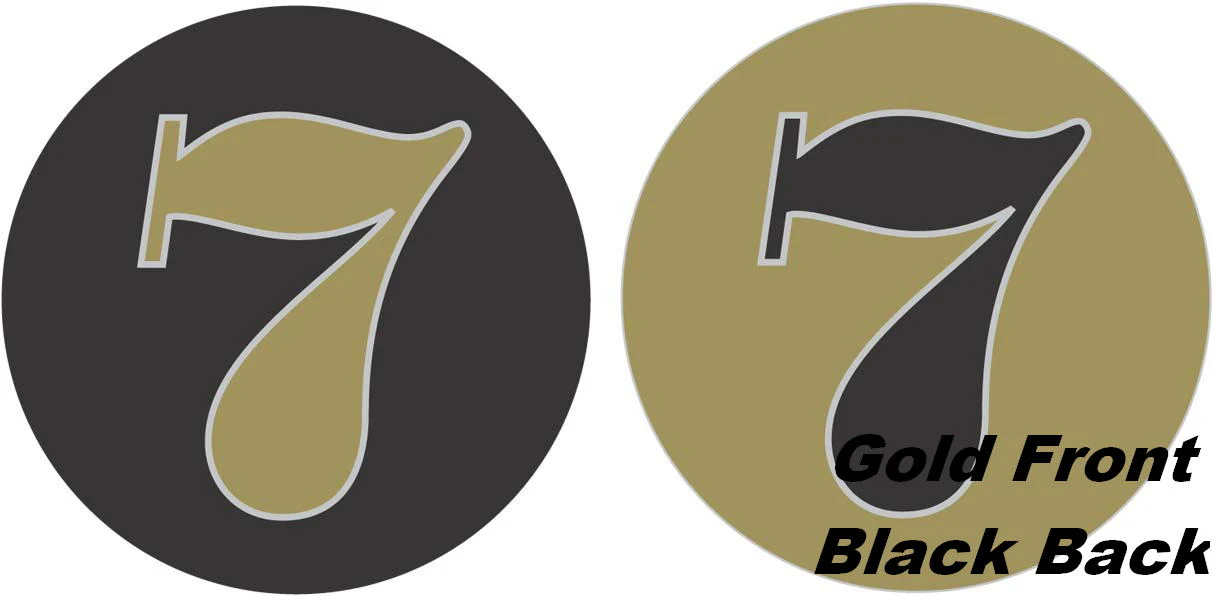 18" Classic Number "7" Gold/Black Balloon