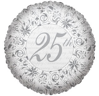 18" 25th Anniversary Balloon