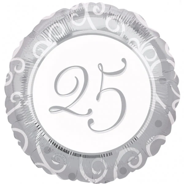 18" 25th Anniversary Mylar Balloon