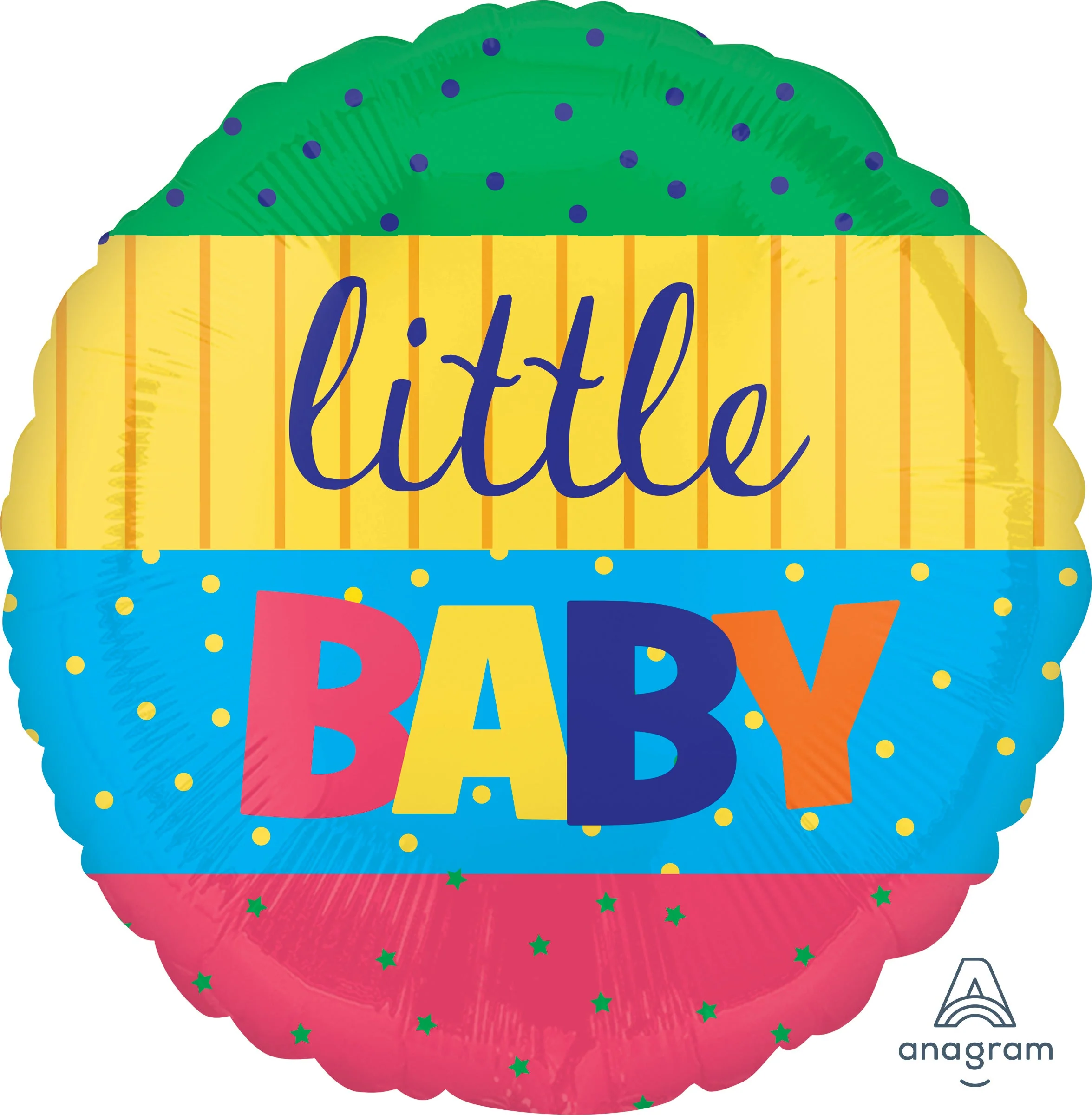 18" Baby Stacking Stripes Balloon