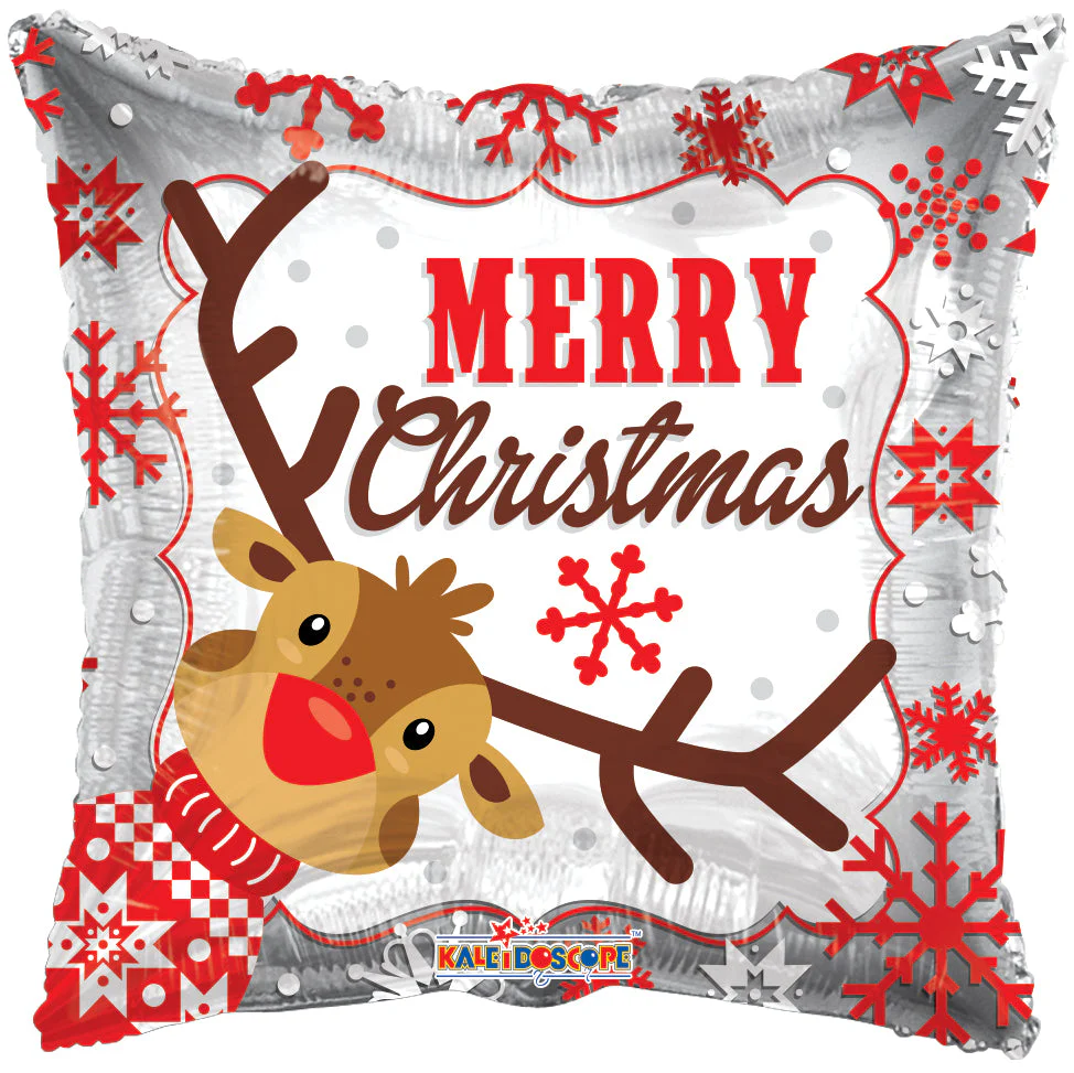 18" Balloon Happy Holidays Reindeer