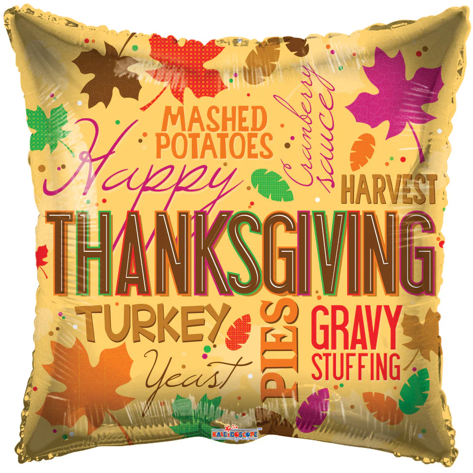 18" Balloon Thanksgiving Messages