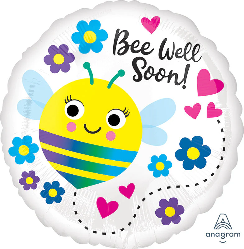 18" Bee Well Soon Foil Balloon