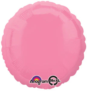 18" Bright Bubble Gum Pink Decorator Circle Packaged Balloon