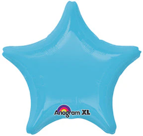 18" Caribbean Blue Decorator Star Packaged Balloon
