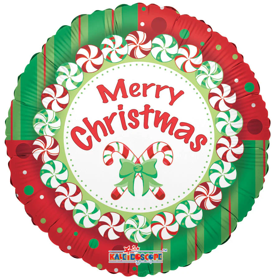 18" Christmas Mints And Candy Canes Balloon