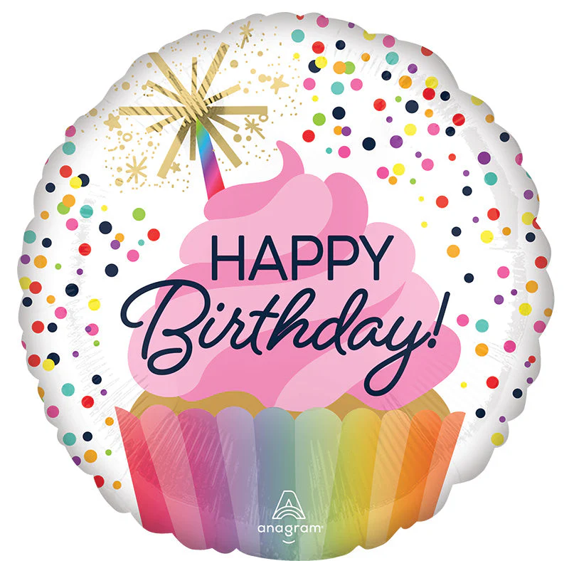 18" Confetti Sprinkle Birthday Standard Foil Balloon