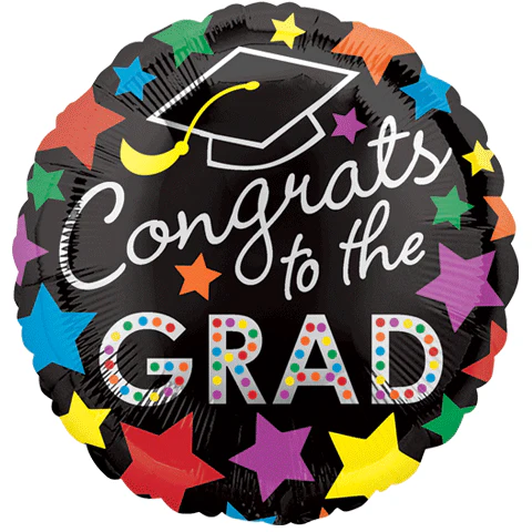 18" Congrats to the Grad Dots Balloon