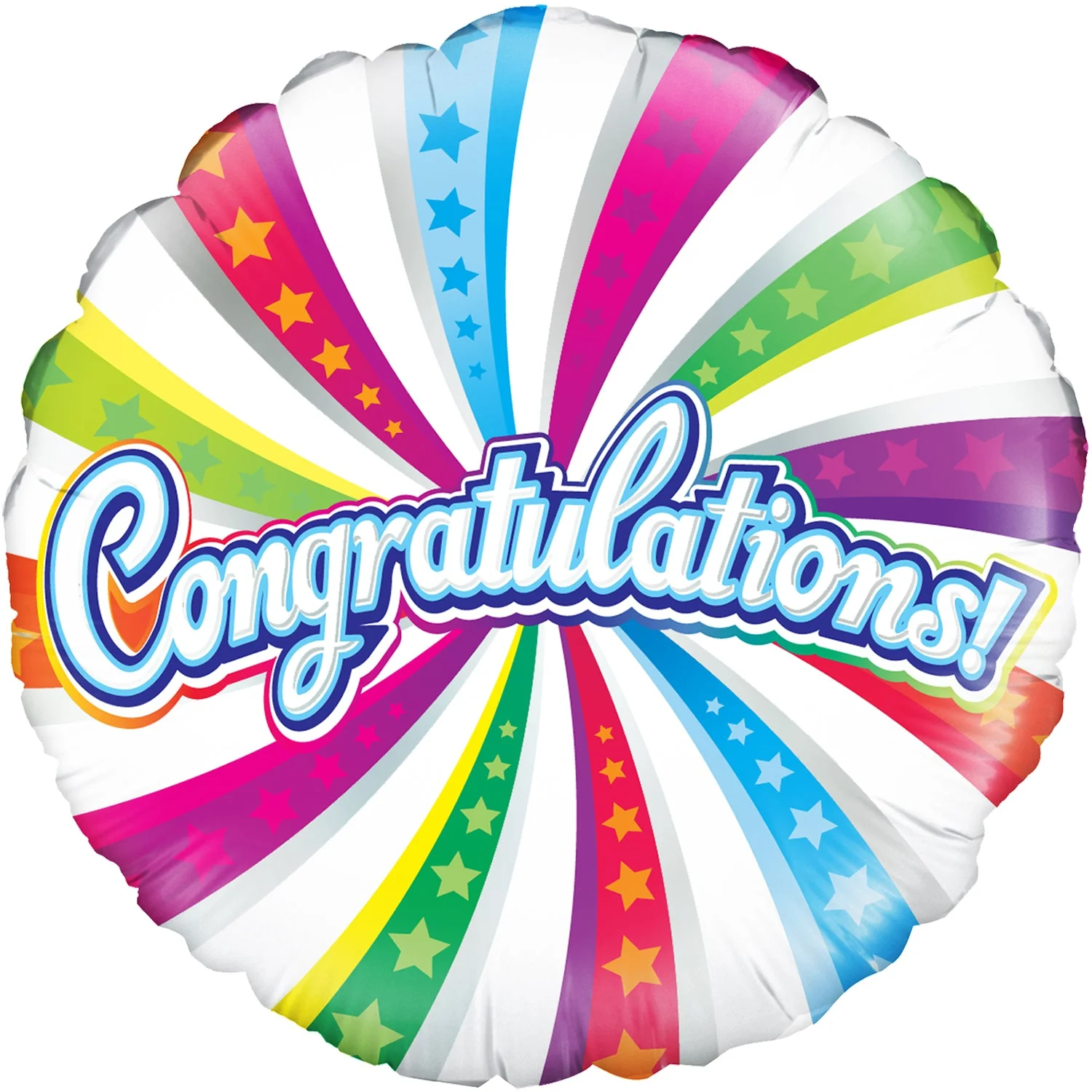 18" Congratulations Swirl Oaktree Foil Balloon