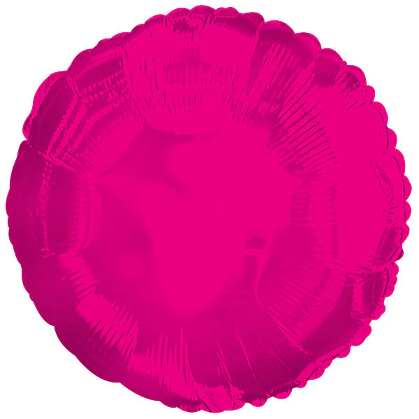 18" CTI Brand Hot Pink Round/Circle Solid Color Balloon