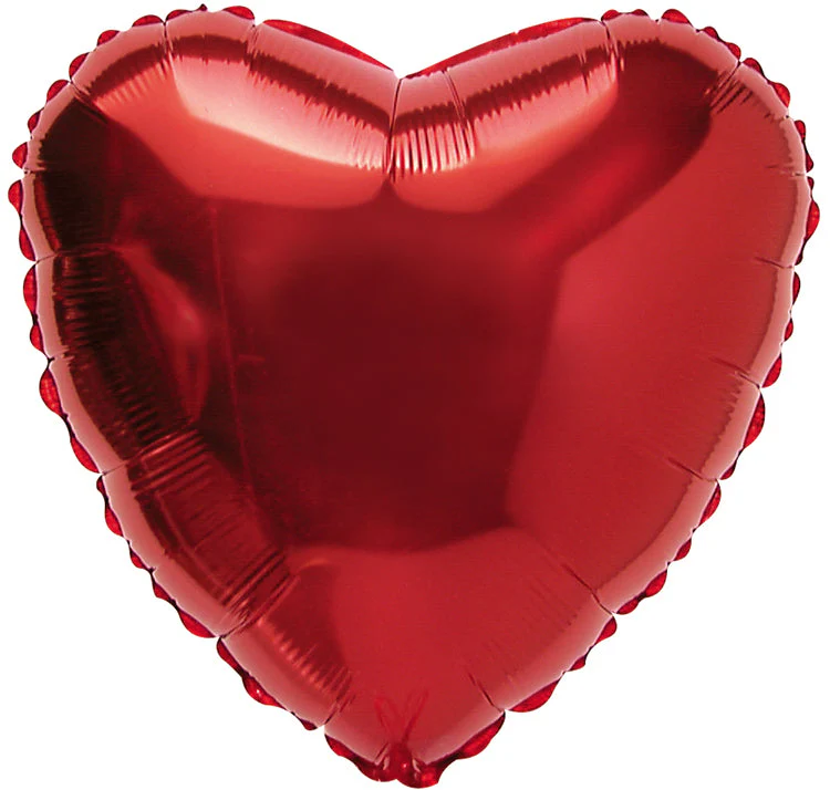 18" CTI Brand Red Heart Foil Balloon
