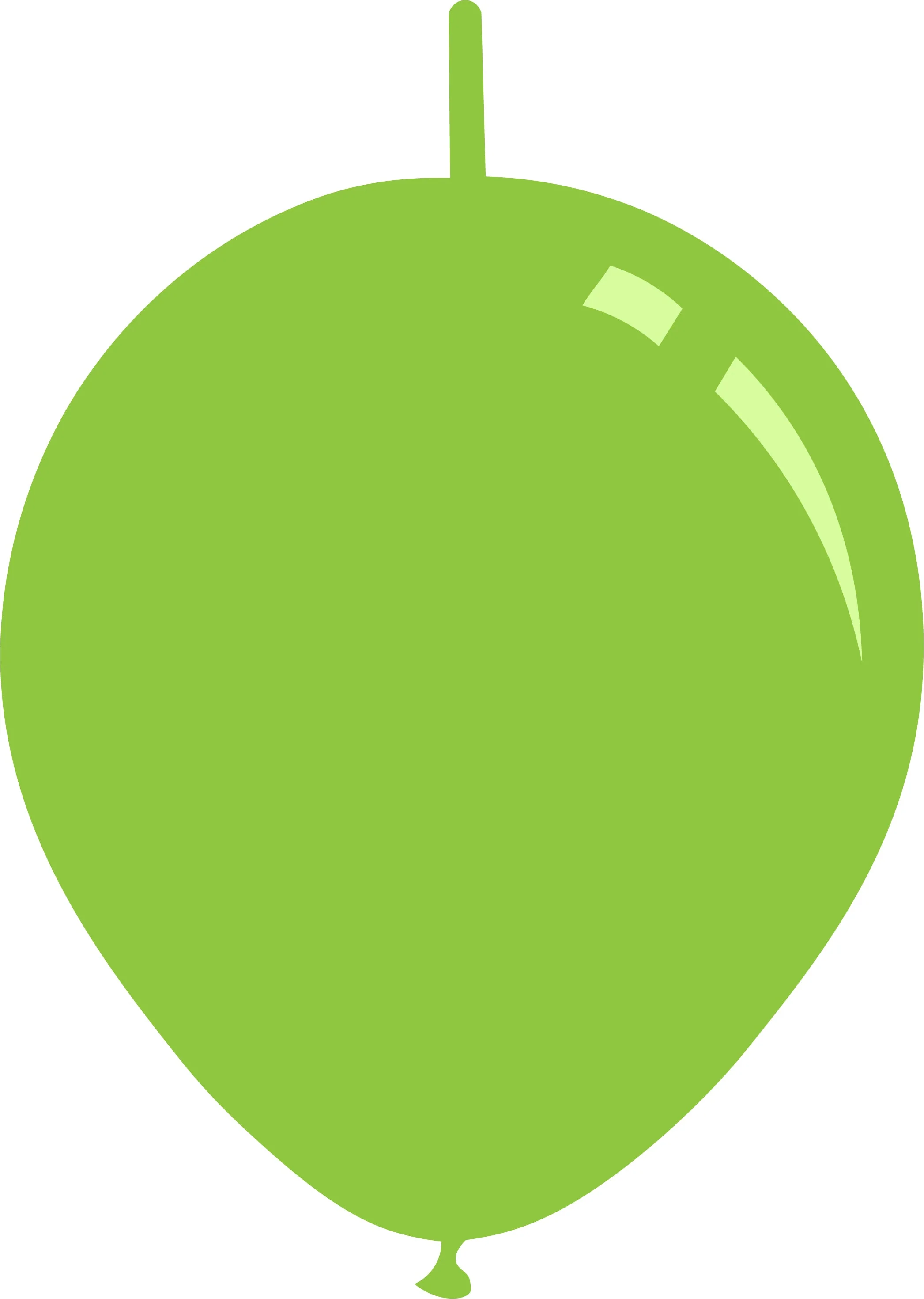 18" Deco Lime Green Decomex Linking Balloons (25 Per Bag)