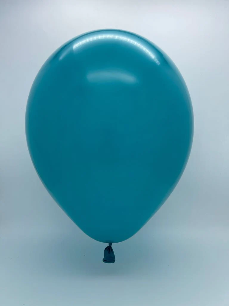 18" Deco Turquoise Decomex Latex Balloons (25 Per Bag) - Image 2