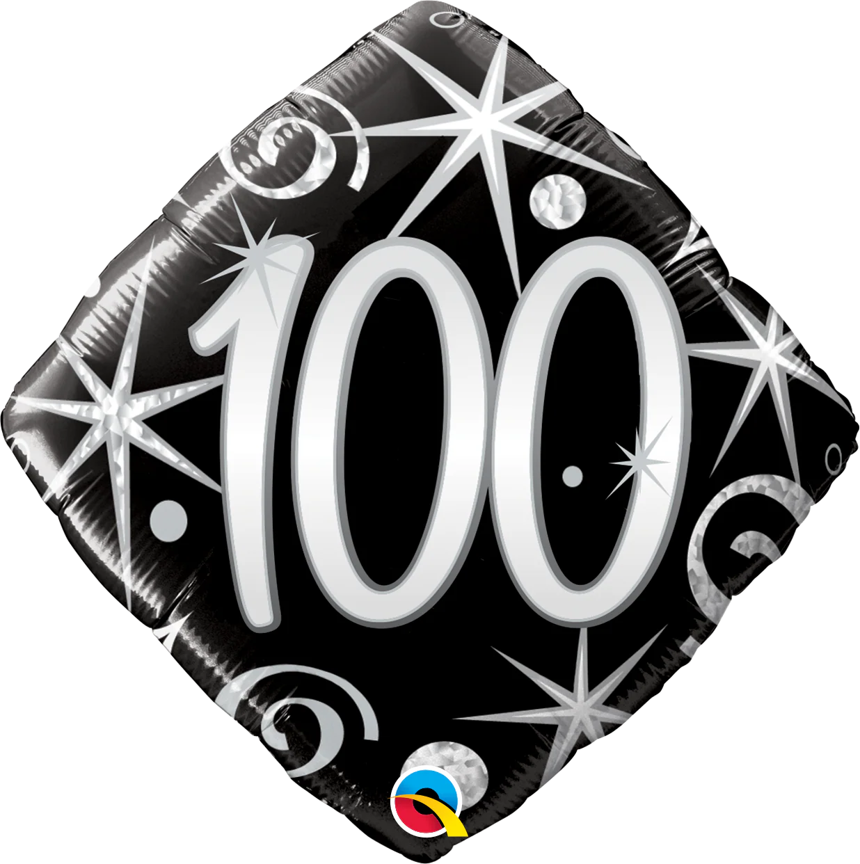 18" Diamond Packaged 100 Elegant Sparkles & Swirls Balloon