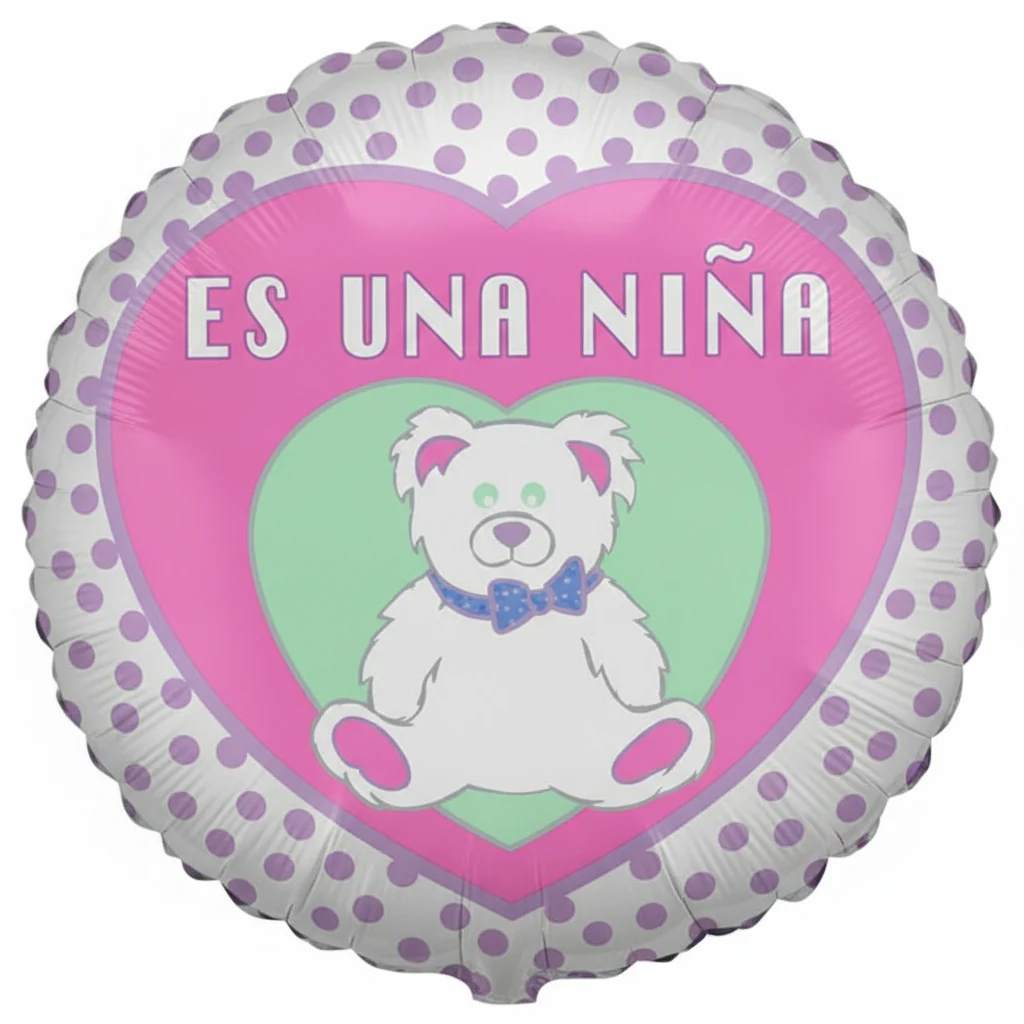 18" Es Una Nina Bear Girl Balloon (Spanish)