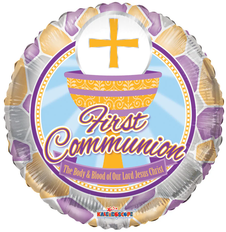 18" First Communion Stained Glass Balloon