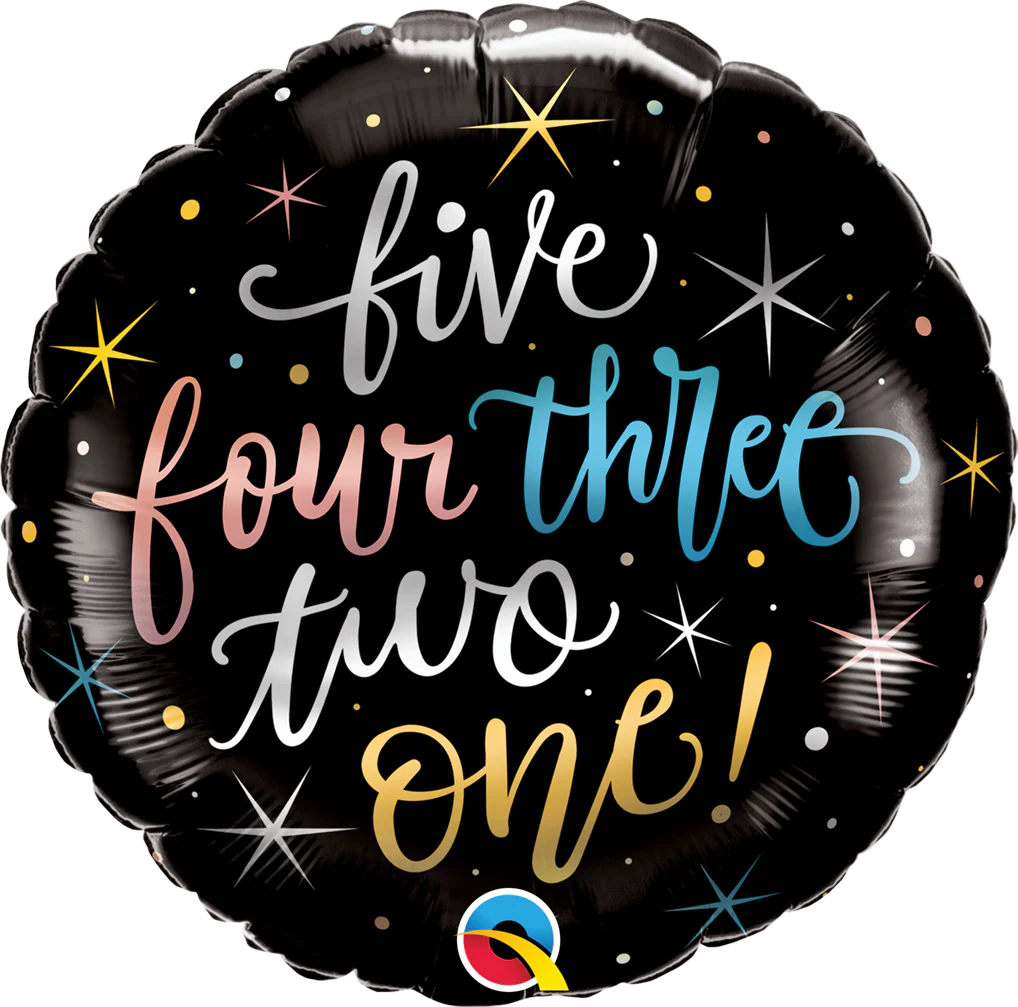 18" Five Four Three Two One! Foil Balloon
