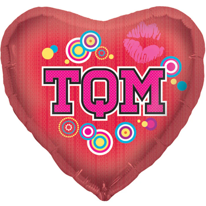 18" Foil Balloon TQM Dots (Spanish)