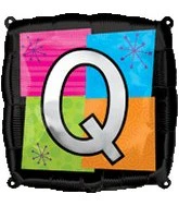 18" Foil Mylar Balloon Letters Q